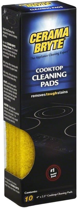 Cerama Bryte 10-Pack Cleaning Pads for Glass-Ceramic Cooktops and Stov