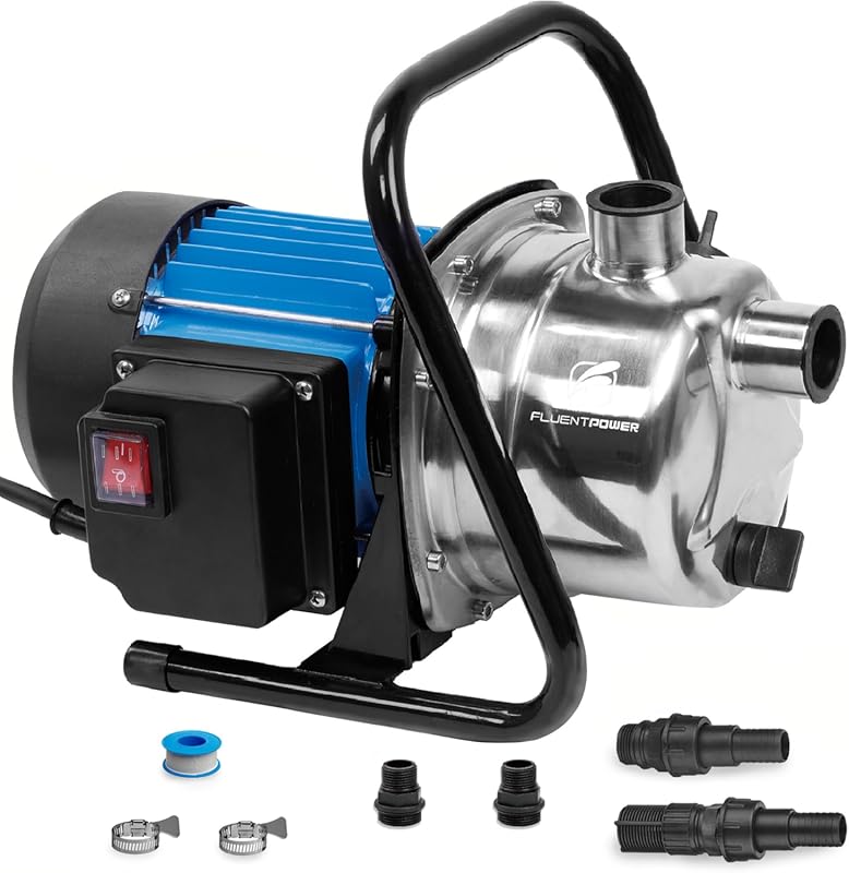 FLUENTPOWER 1HP Portable Electric Water Transfer Pump for Garden Irrig