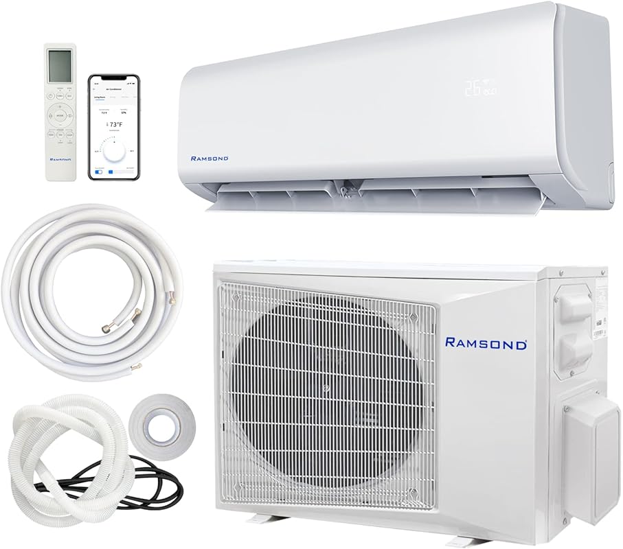 GW SERIES 12,000 BTU 230V Mini Split AC with 19 SEER, Alexa & Google C