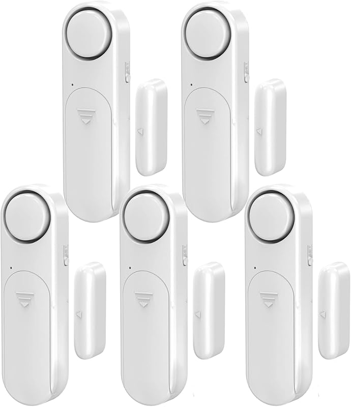 120dB Window and Door Alarm 5-Pack for Home Security, Kids Safety, and Dementia Care