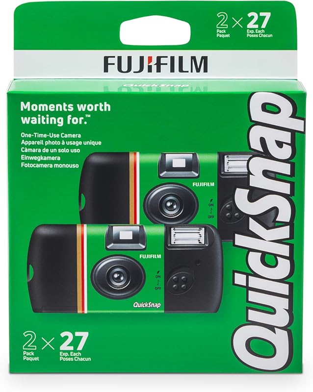 Fujifilm QuickSnap Flash 400 One-Time-Use 35mm Camera with Built-In Flash – 2 Pack