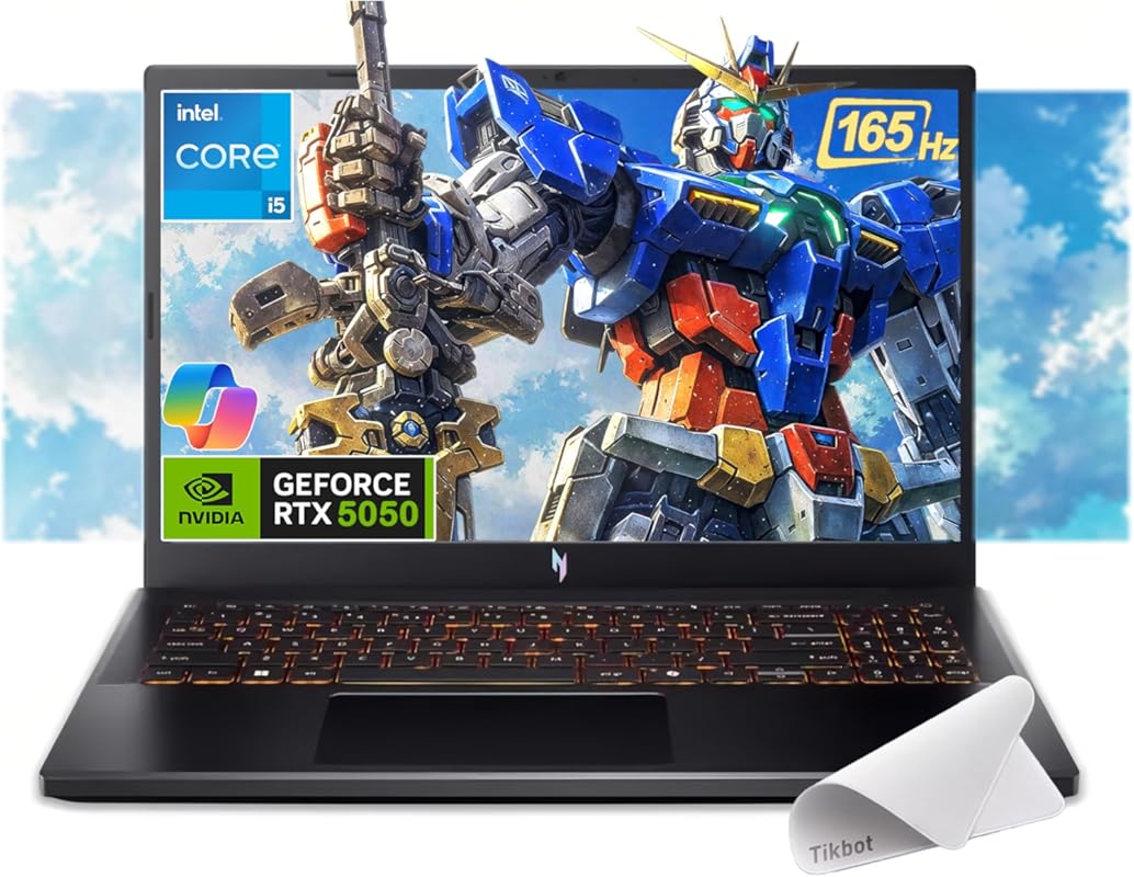 Acer Nitro V 15.6” Gaming Laptop with Intel i5-13420H, RTX 5050, 165Hz