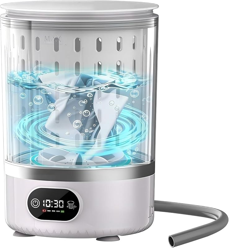 3L Compact Travel Washer with Spin Dry & Auto Drain – Perfect for Baby