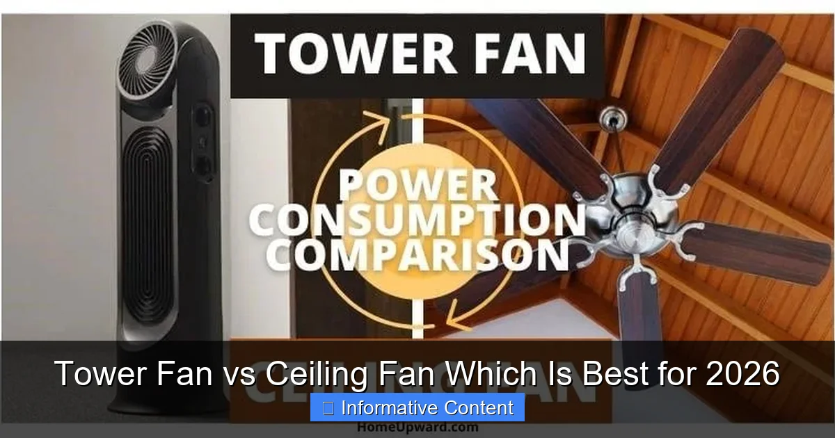 Tower Fan vs Ceiling Fan Which Is Best for 2026