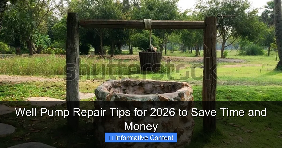 Well Pump Repair Tips for 2026 to Save Time and Money