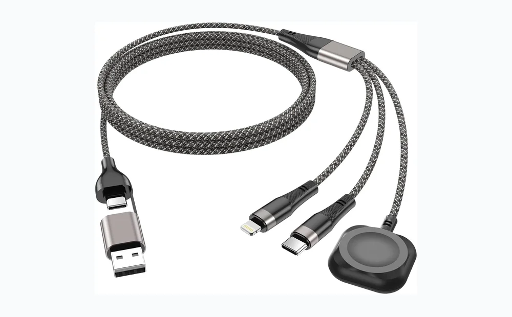 3 in 2 USB C Cable for Apple Watch Charger & iPhone 16/Galaxy - Fast Charging Multi Cable | 2FT Portable Travel Essentials (Compatible iWatch Ultra/SE/10-1, iPhone 11-16, S23-S25)