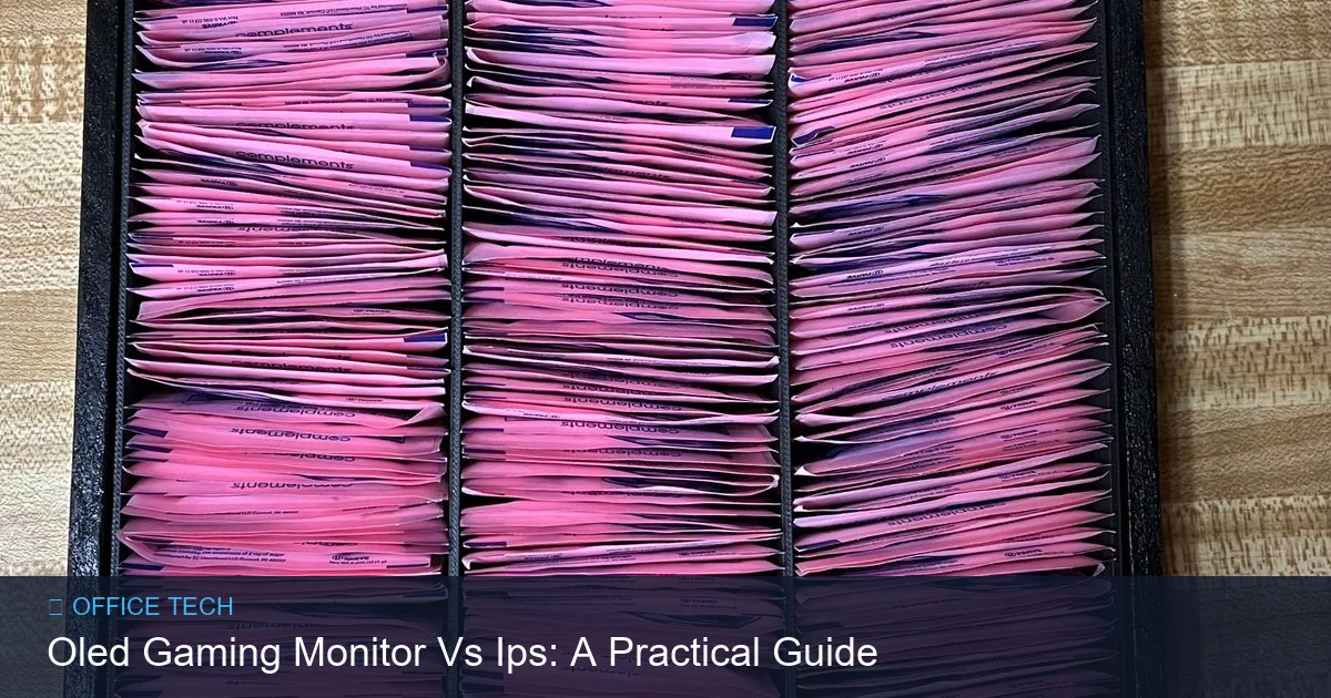Oled Gaming Monitor Vs Ips: A Practical Guide