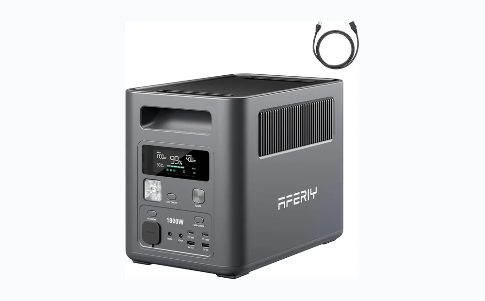 AFERIY Portable Power Station 1024Wh Solar Generator 1800W,Fast Recharge