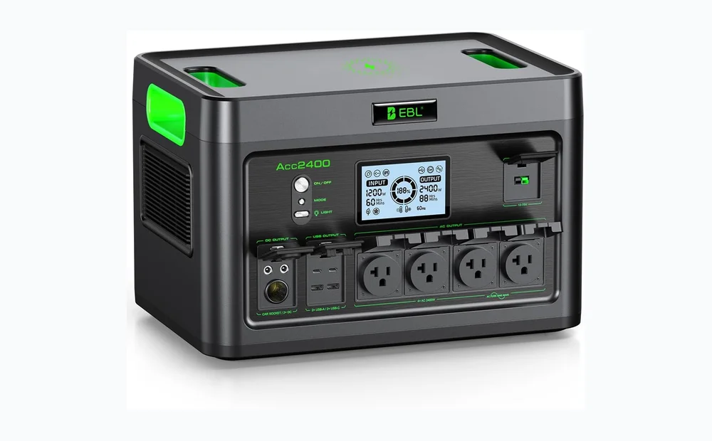 EBL 2400W Portable Power Station LiFePO4 Battery for Home Use