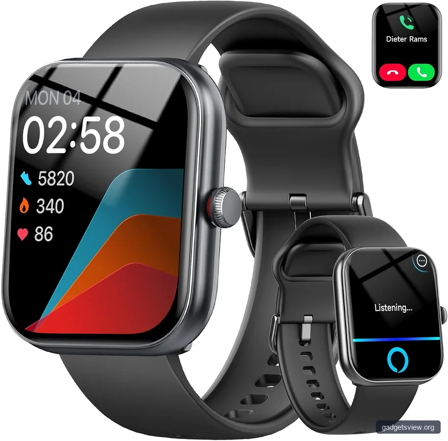 Smart Watch for Women Men, Alexa Built-in, Smartwatch for iPhone & Android Bluetooth Call, 1.91" HD Fitness Tracker with Heart Rate/SpO2/Sleep Monitor, IP68 Waterproof, Fitness Watch 100+ Sports Modes
