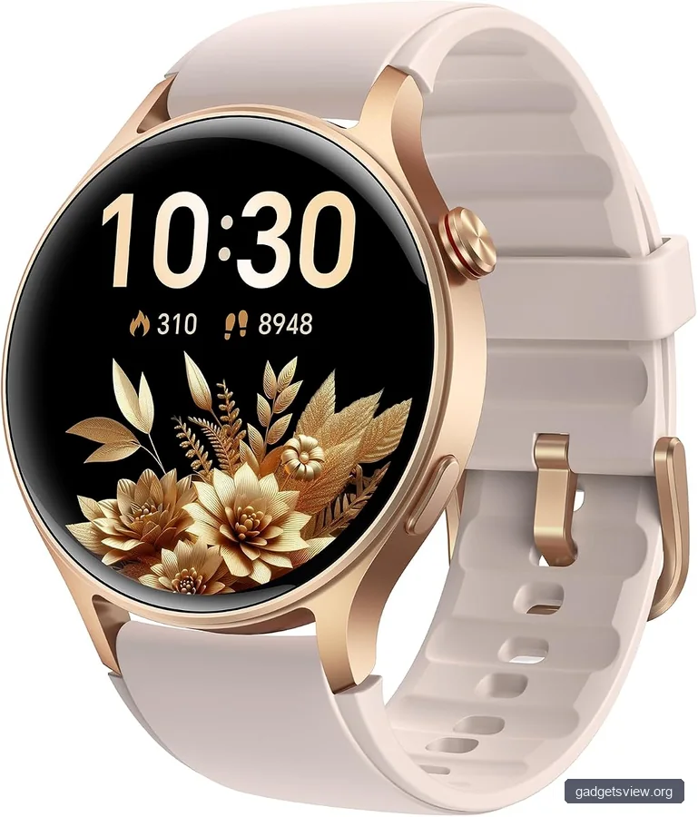 aeac Smart Watch for Women, AMOLED Ultra-Clear Screen Activity Trackers with Heart Rate/Sleep/SpO2 Monitor, Smartwatch for iPhone/Samsung/Android, 110+ Sport Modes (Rose Gold, S/M/L, Rose Gold)