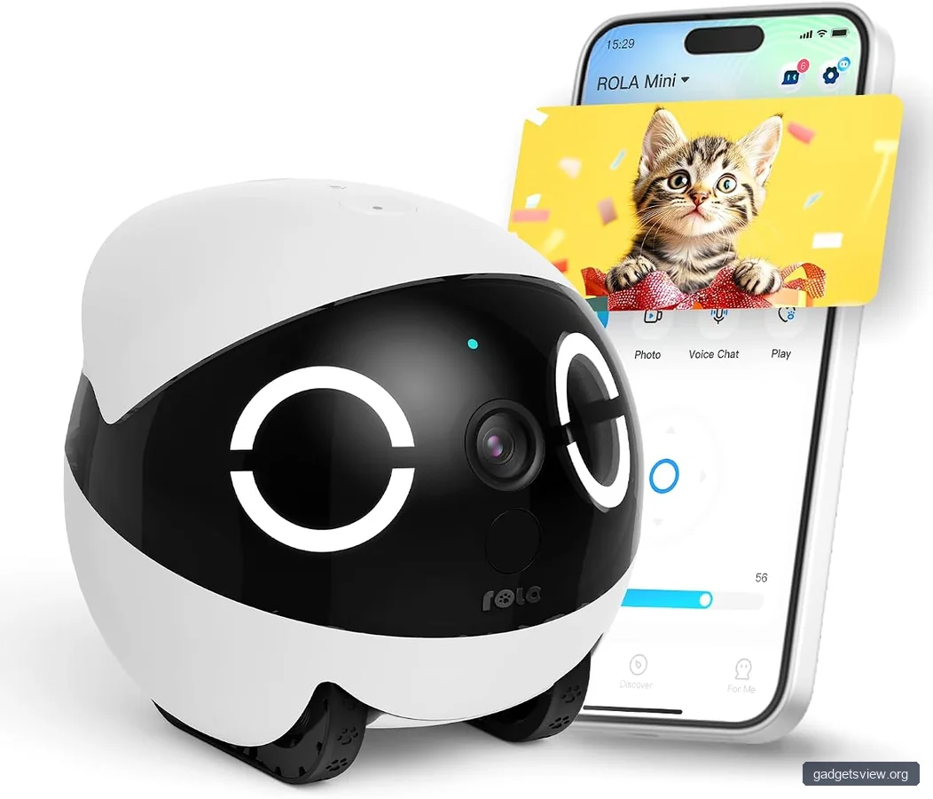 Enabot EBO ROLA Mini Pet Camera Robot: 2K FamilyBot Mobile Home Companion